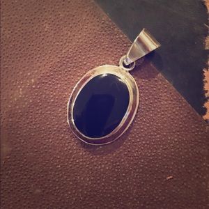 Sterling Silver Black Onyx Pendant
